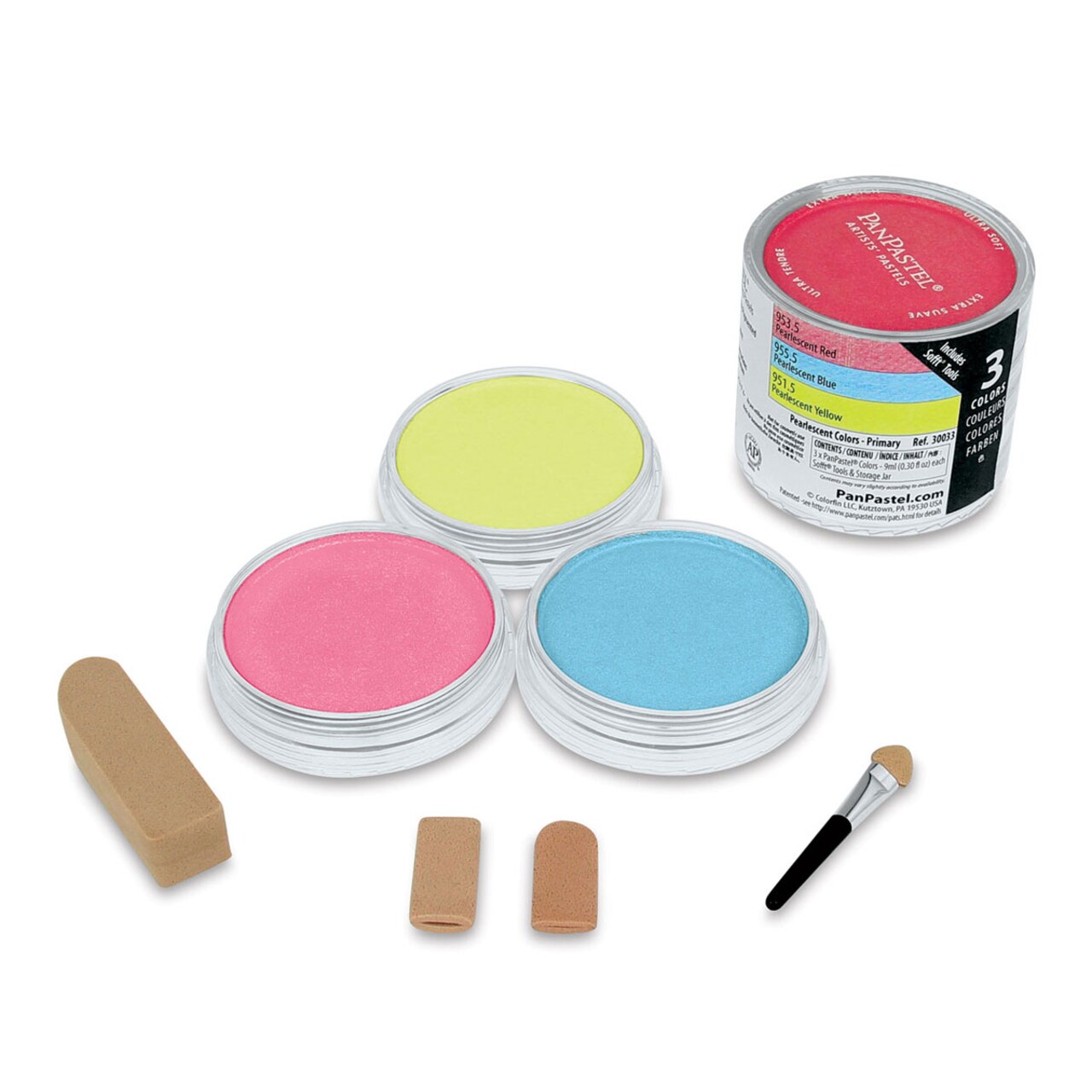 PanPastel Artists’ Painting Pastels Set - Pearlescent Primary Colors, Set of 3